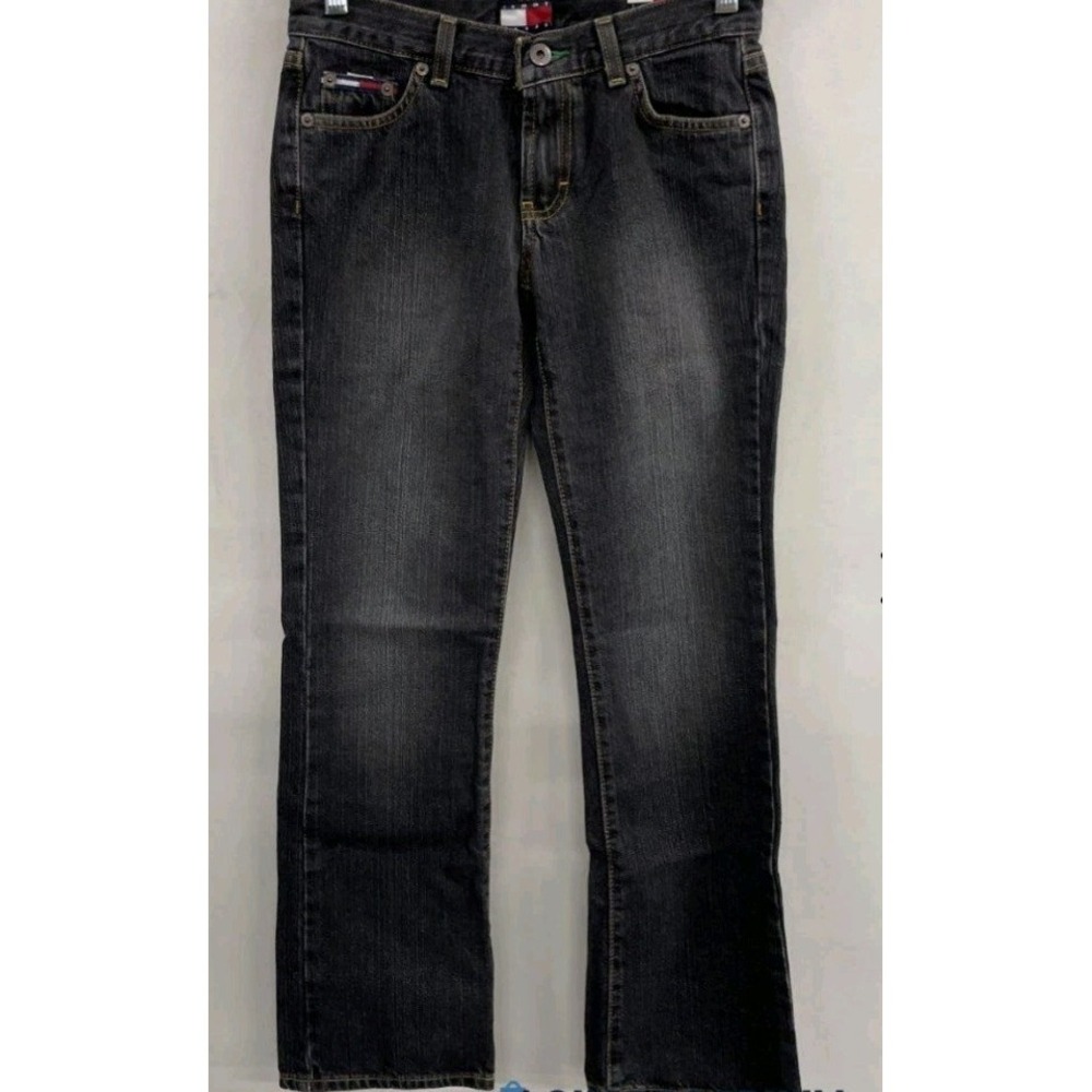 Tommy Girl Jeans Women's Size 3 Y2K Low Rise Slim Straight Leg Black Denim 26x26